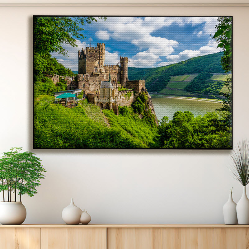 Akustikstoff mit Motiv: Burg Rheinstein