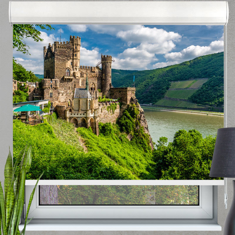 Kassettenrollo mit Motiv: Burg Rheinstein