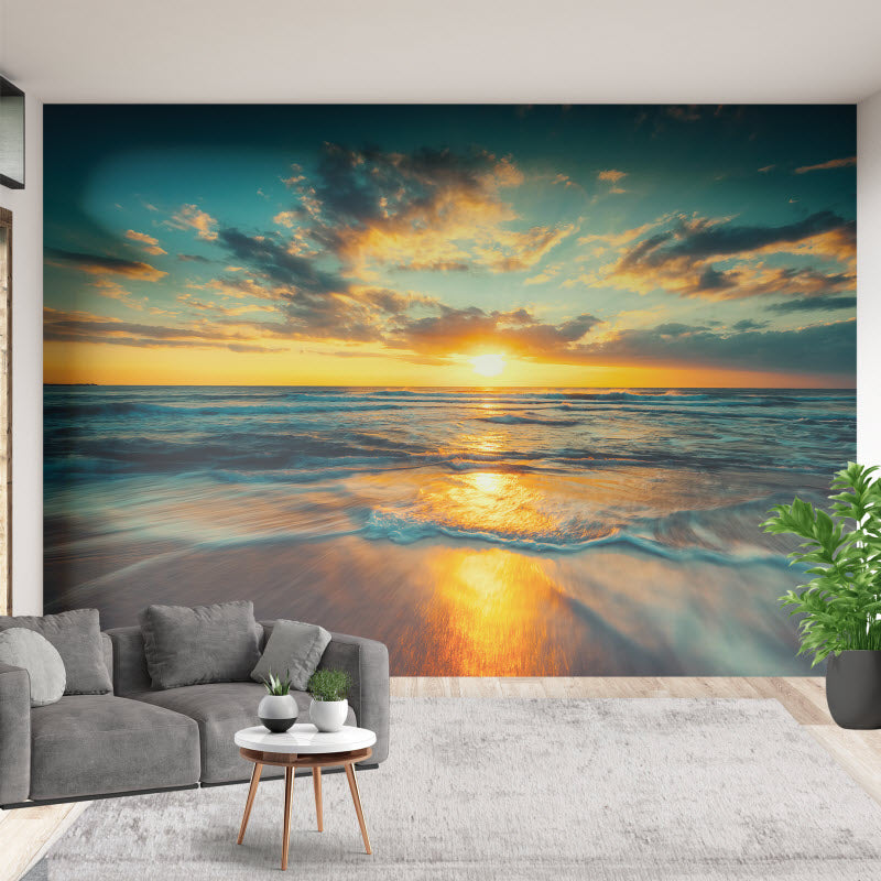 Tapete mit Motiv: Meer mit Sonnenuntergang