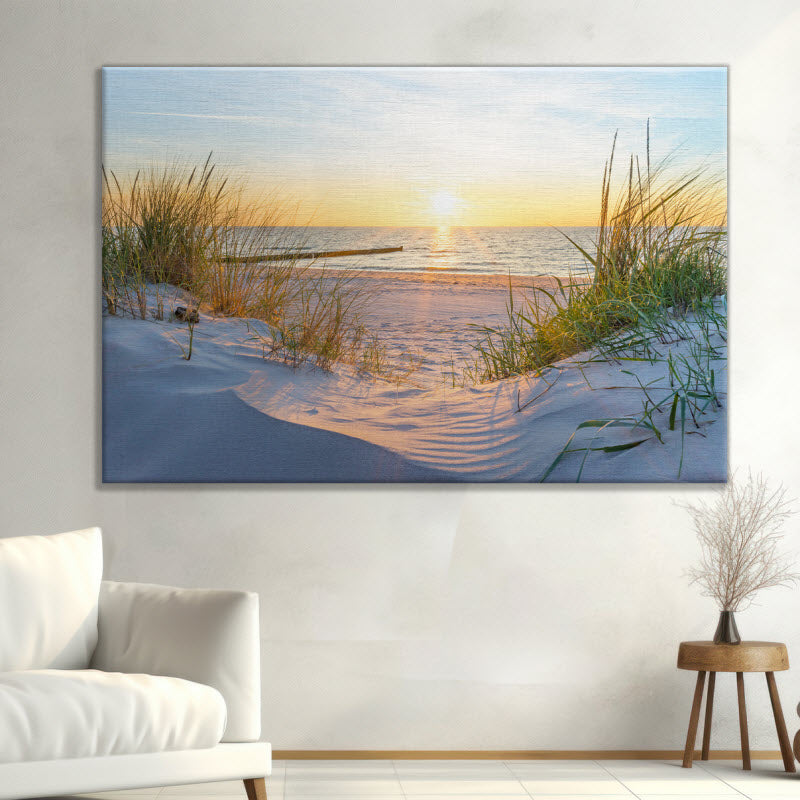 Leinwand mit Motiv: Sonnenuntergang an der Ostsee