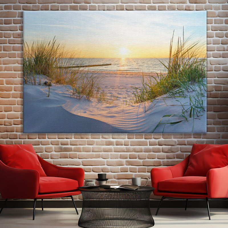 Leinwand mit Motiv: Sonnenuntergang an der Ostsee