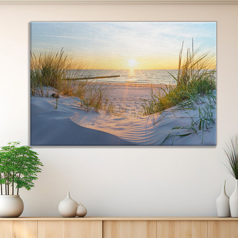 Leinwand mit Motiv: Sonnenuntergang an der Ostsee