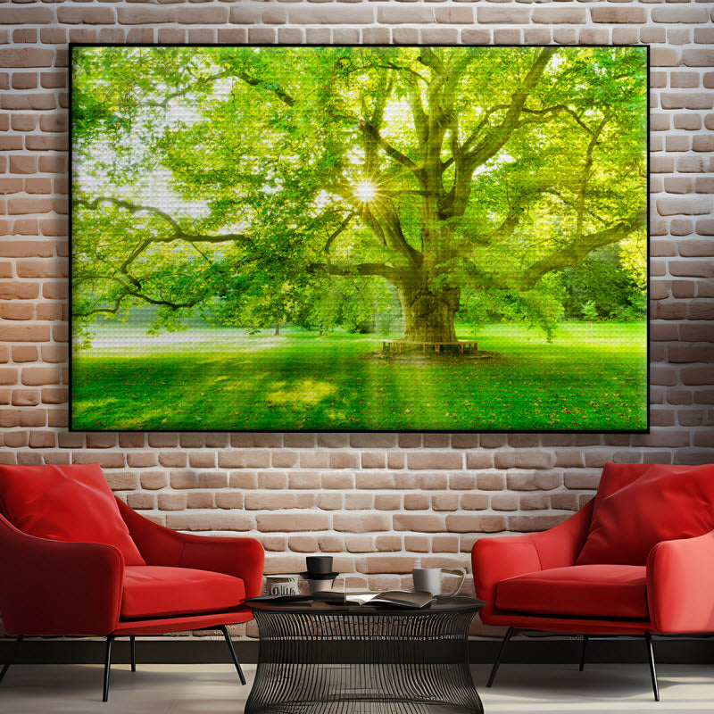 Akustikstoff mit Motiv: Platanenbaum