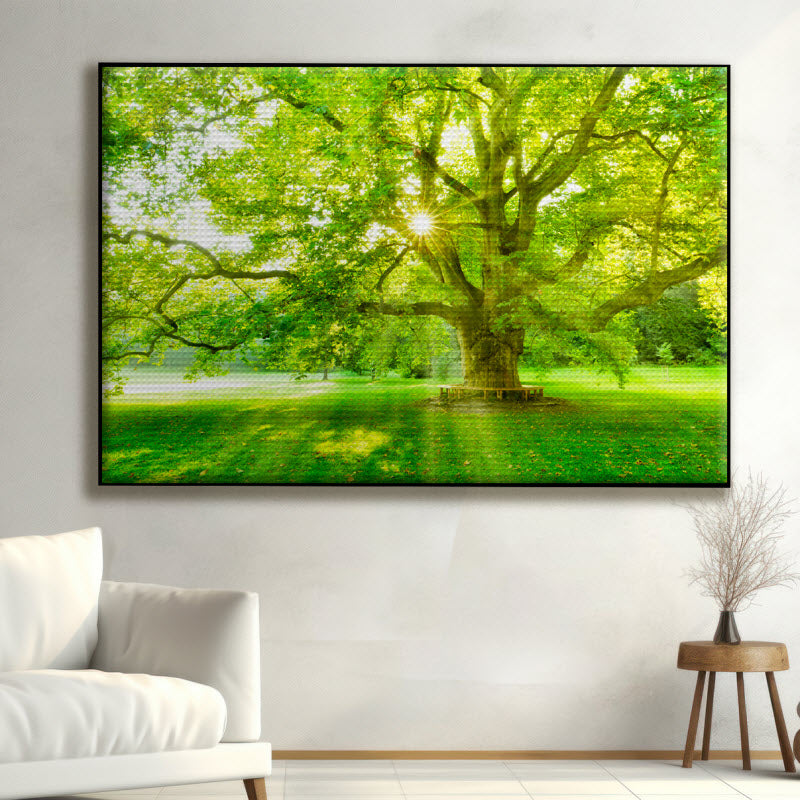 Akustikstoff mit Motiv: Platanenbaum