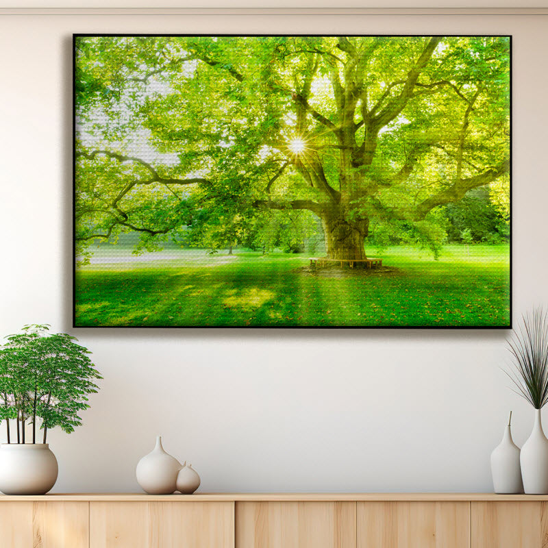 Akustikstoff mit Motiv: Platanenbaum