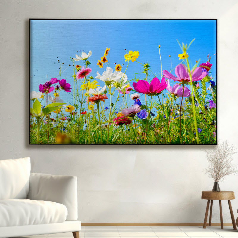 Textilspannrahmen mit Motiv: Bunte Blumenwiese