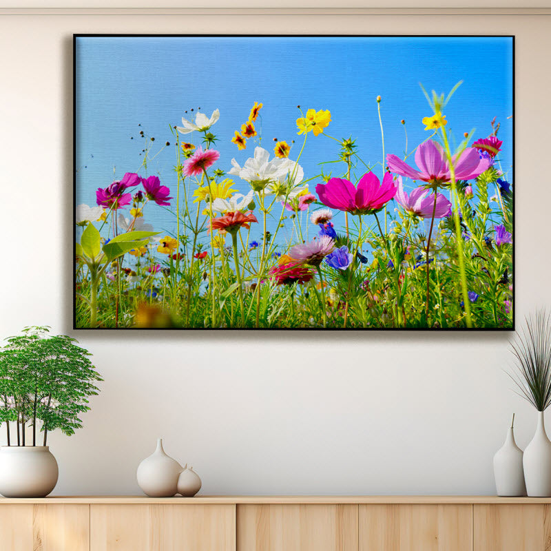 Textilspannrahmen mit Motiv: Bunte Blumenwiese
