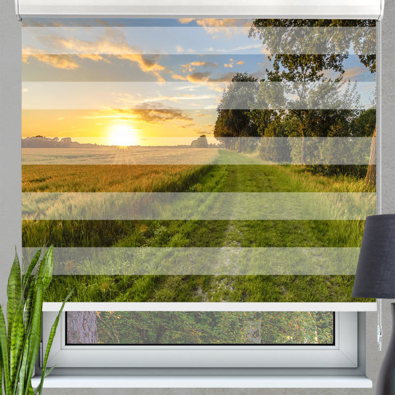 Doppelrollo mit Motiv: Weizenfeld