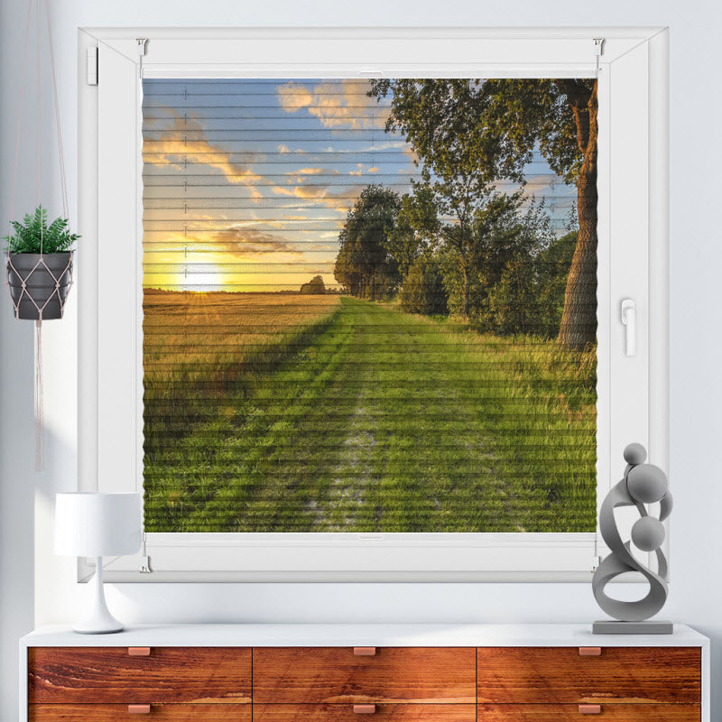 Plissee mit Motiv: Weizenfeld