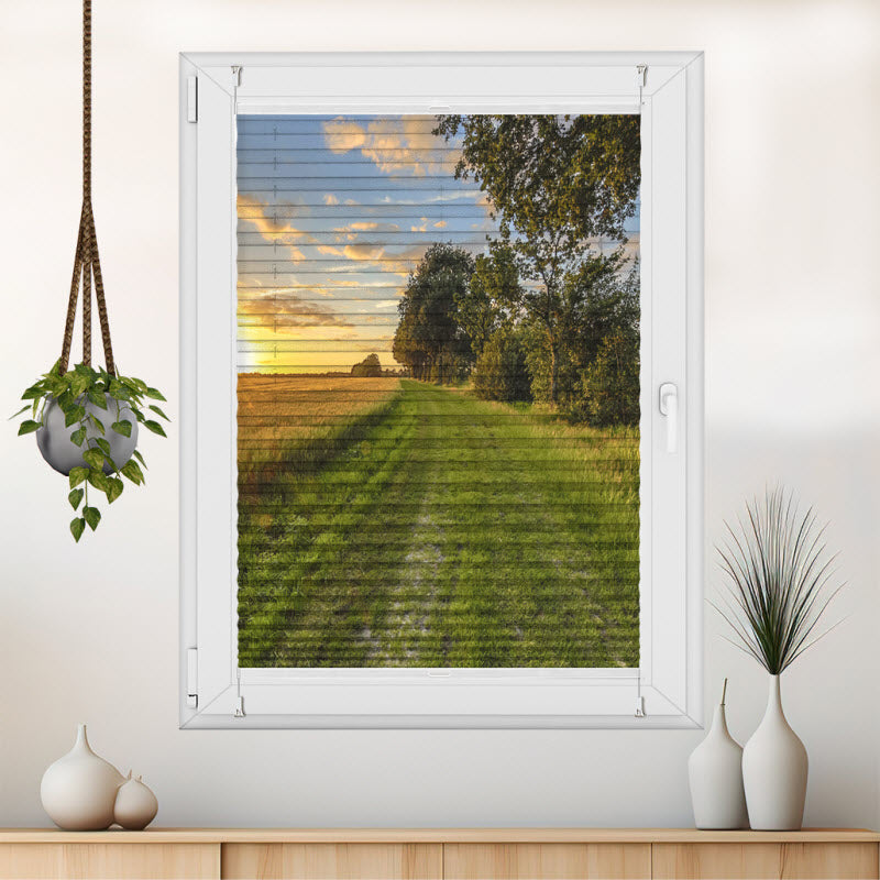 Plissee mit Motiv: Weizenfeld