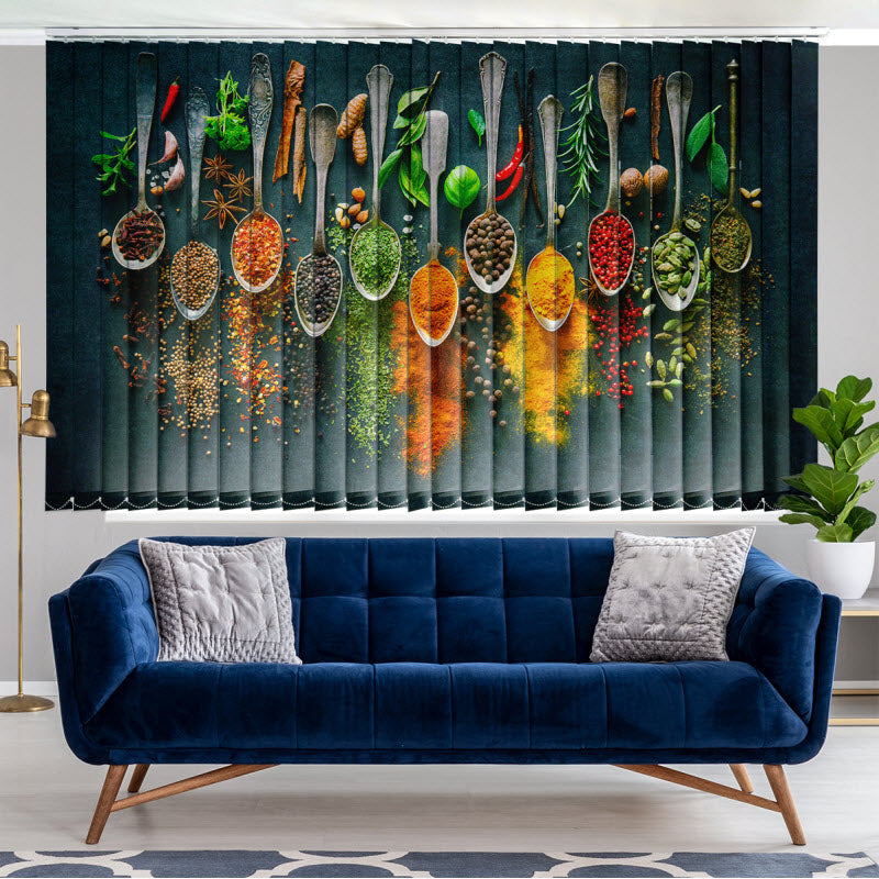 Lamellenvorhang mit Motiv: Bunte Gewürze