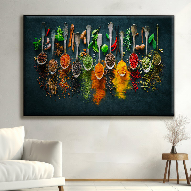 Textilspannrahmen mit Motiv: Bunte Gewürze