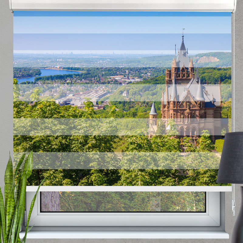 Doppelrollo mit Motiv: Schloss Drachenburg