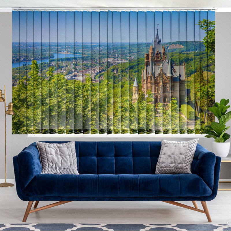 Lamellenvorhang mit Motiv: Schloss Drachenburg