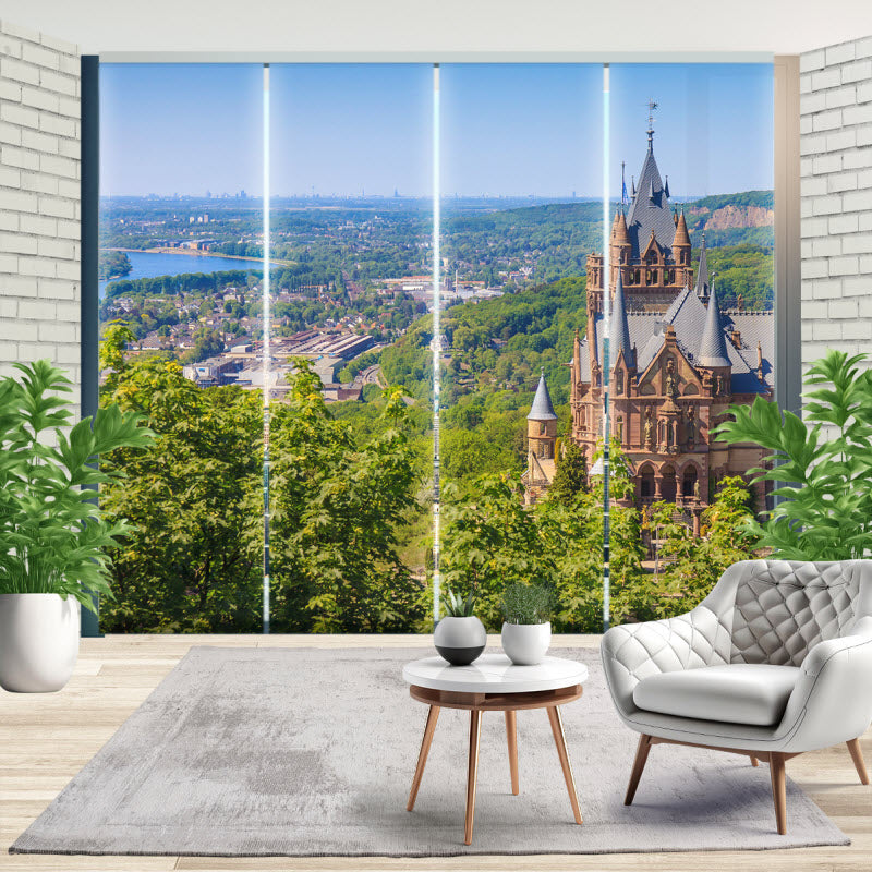 Schiebegardine mit Motiv: Schloss Drachenburg
