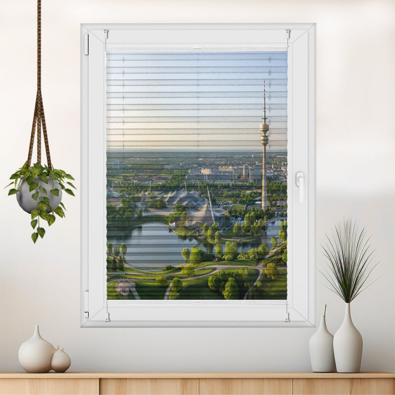 Wabenplissee mit Motiv: Olympiapark