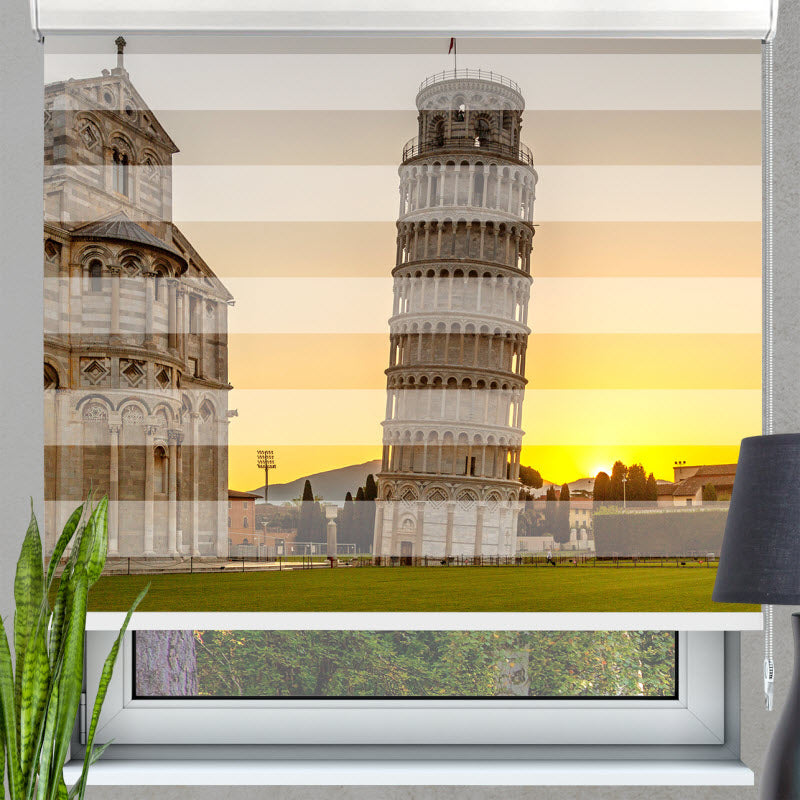 Doppelrollo mit Motiv: Pisa