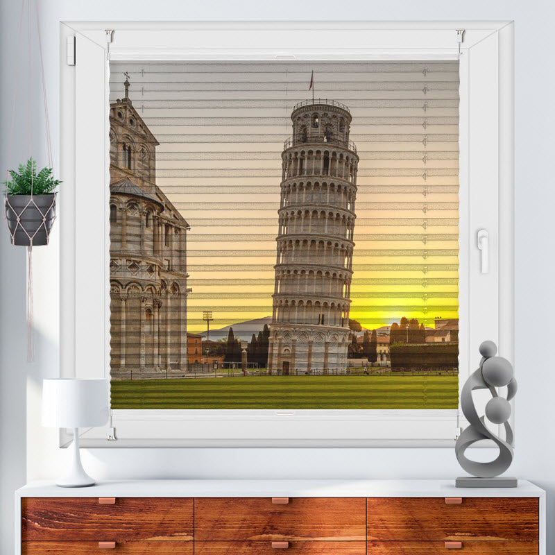 Wabenplissee mit Motiv: Pisa