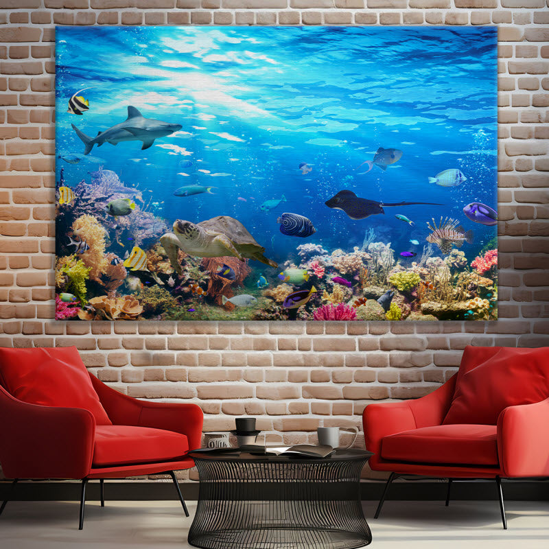 Leinwand mit Motiv: Unterwassertiere