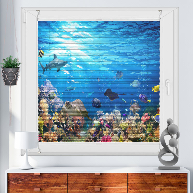 Plissee mit Motiv: Unterwassertiere