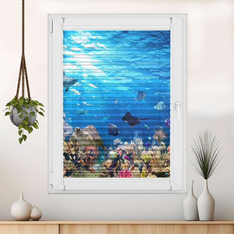 Plissee mit Motiv: Unterwassertiere