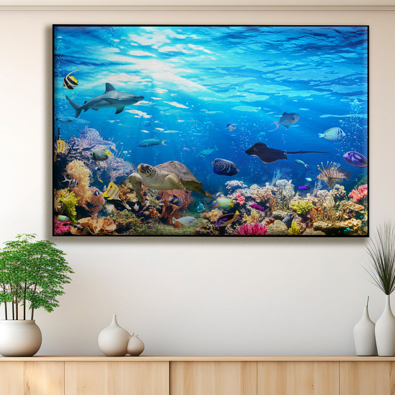 Textilspannrahmen mit Motiv: Unterwassertiere