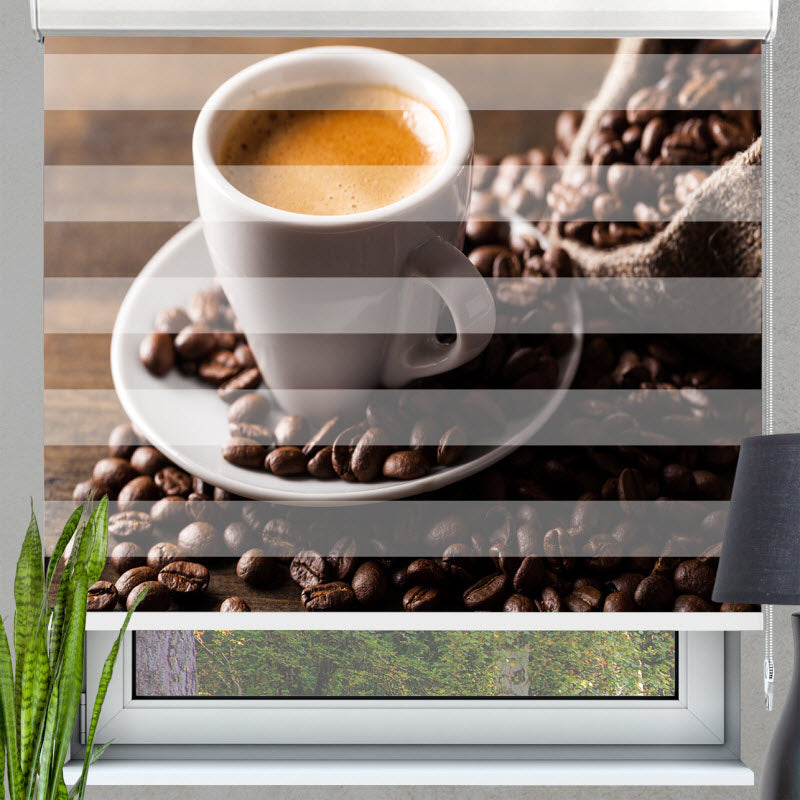 Doppelrollo mit Motiv: Espresso