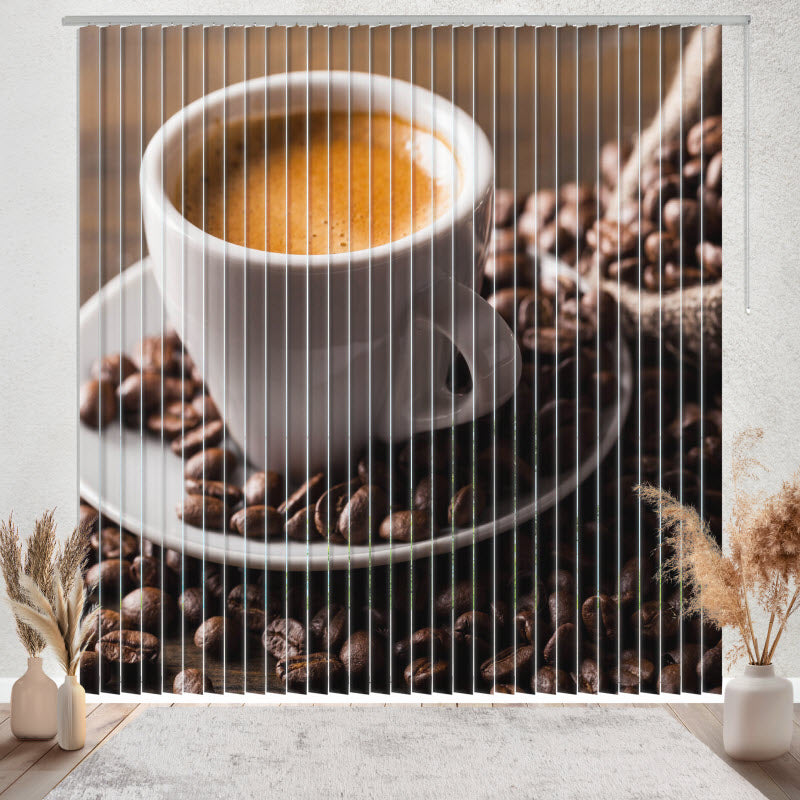 Lamellenvorhang mit Motiv: Espresso