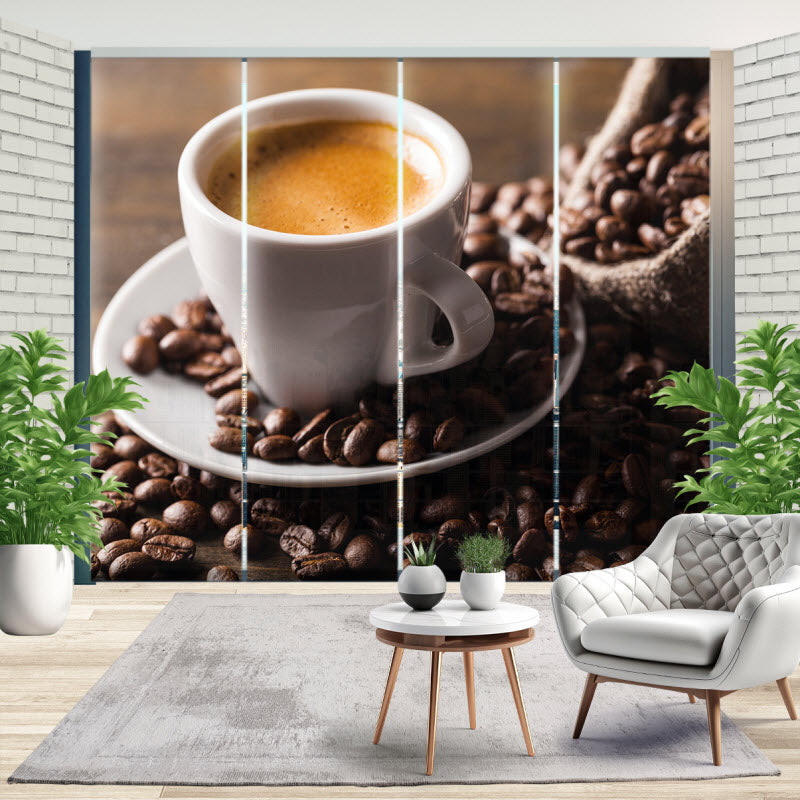 Schiebegardine mit Motiv: Espresso