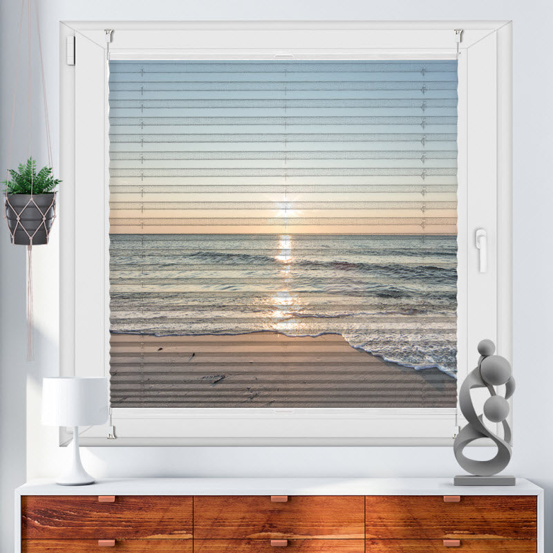 Wabenplissee mit Motiv: Das Meer