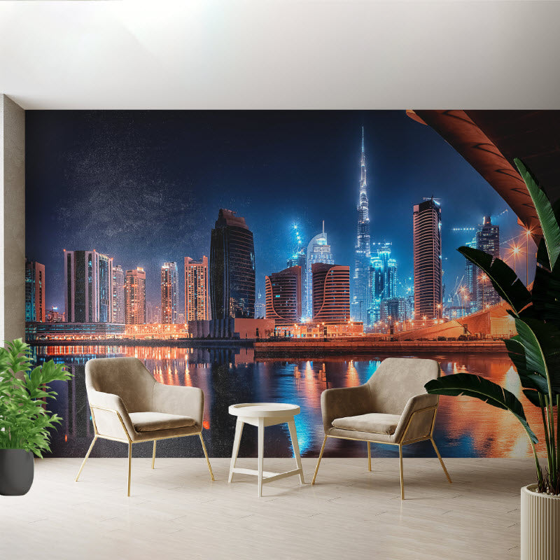 Tapete mit Motiv: Dubai in der Nacht