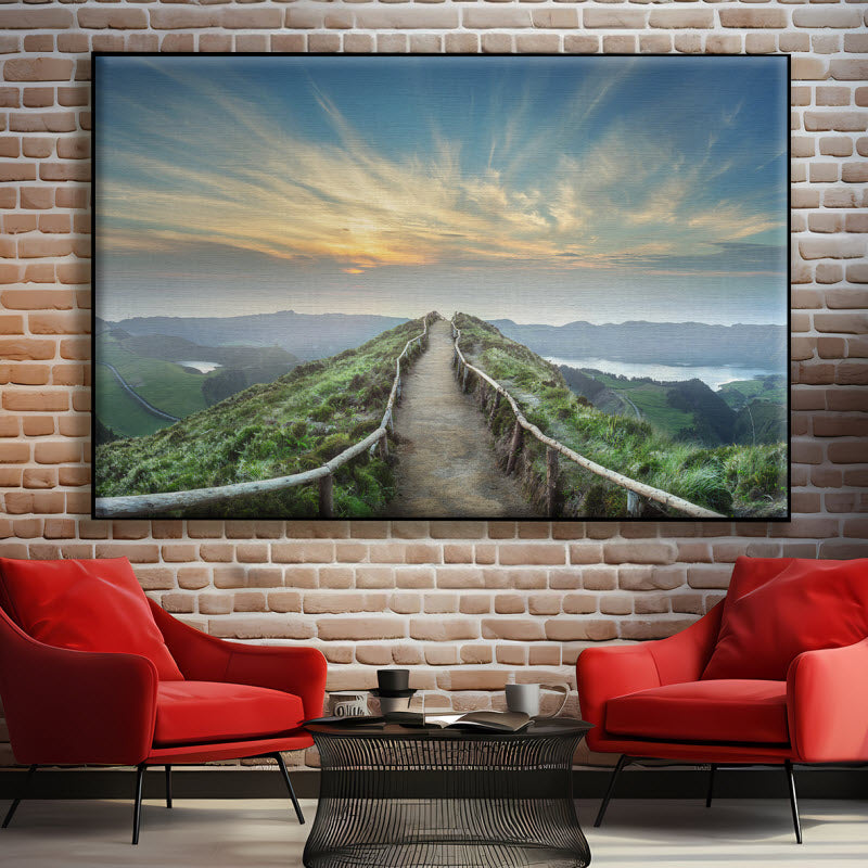 Textilspannrahmen mit Motiv: Landschaft in Portugal