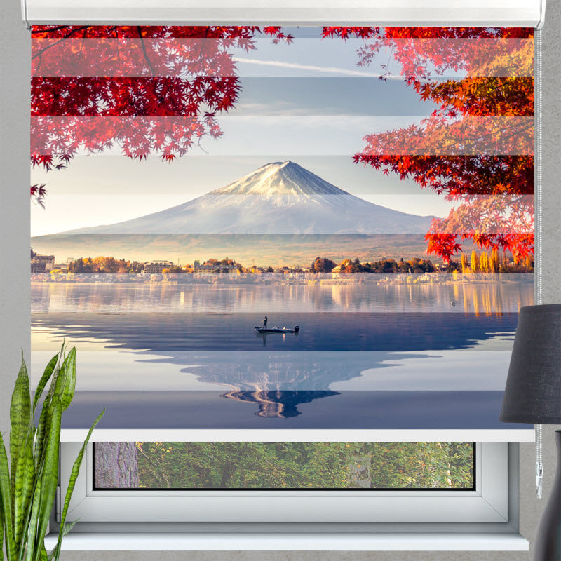 Doppelrollo mit Motiv: Fujigipfel