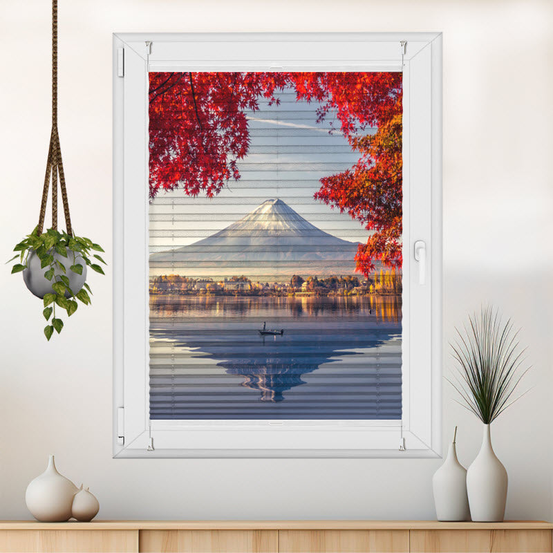 Wabenplissee mit Motiv: Fujigipfel