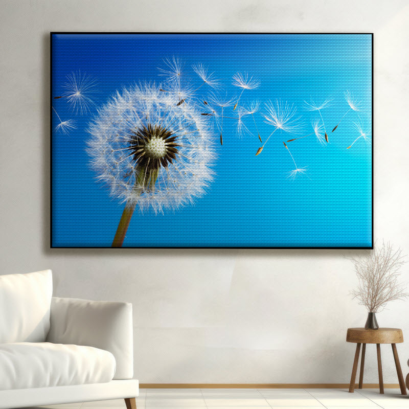 Akustikstoff mit Motiv: Pusteblume