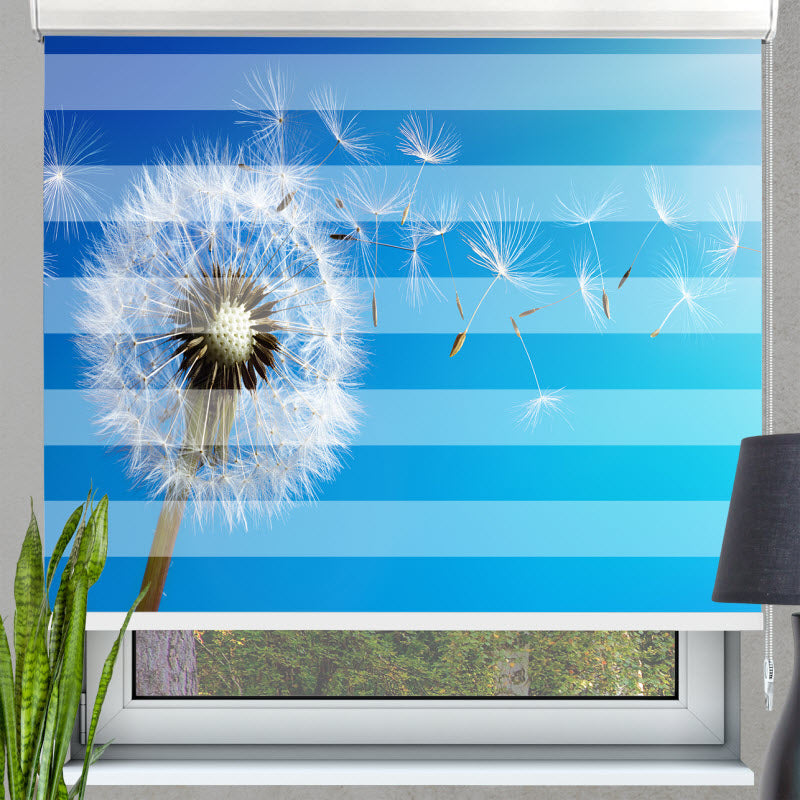 Doppelrollo mit Motiv: Pusteblume