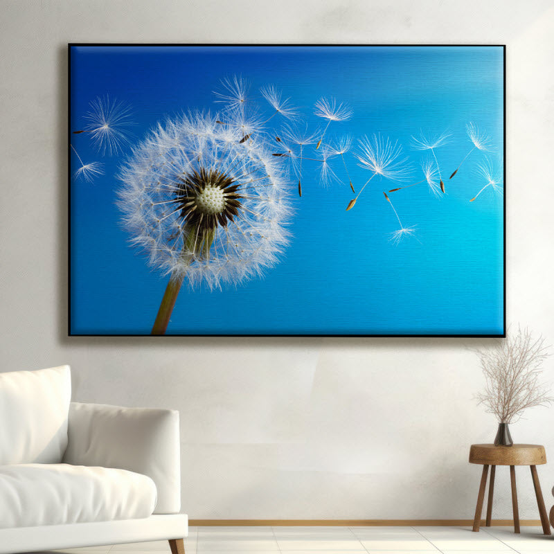 Textilspannrahmen mit Motiv: Pusteblume