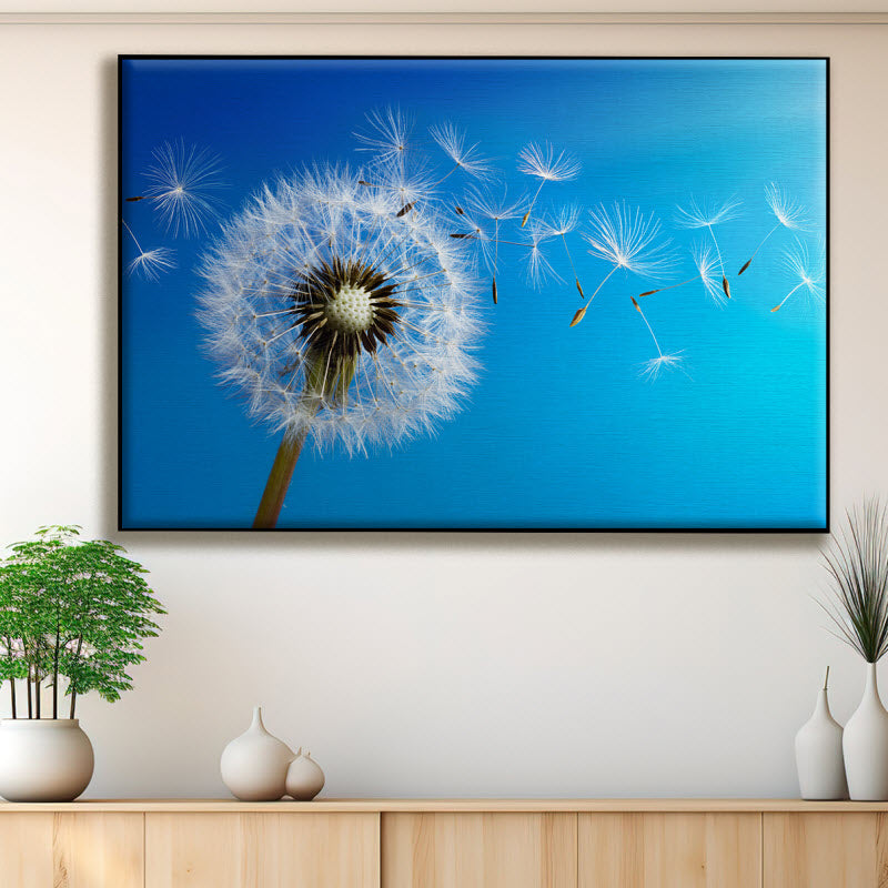 Textilspannrahmen mit Motiv: Pusteblume