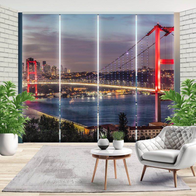 Schiebegardine mit Motiv: Istanbul Bosporusbrücke
