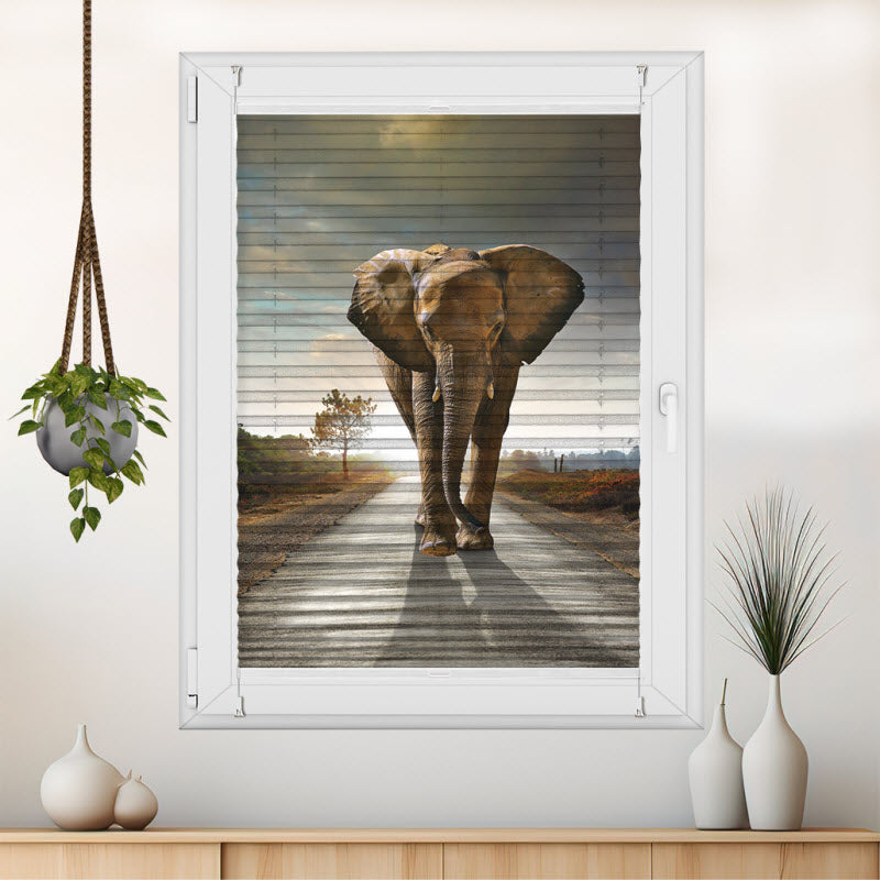 Plissee mit Motiv: Der Elefant
