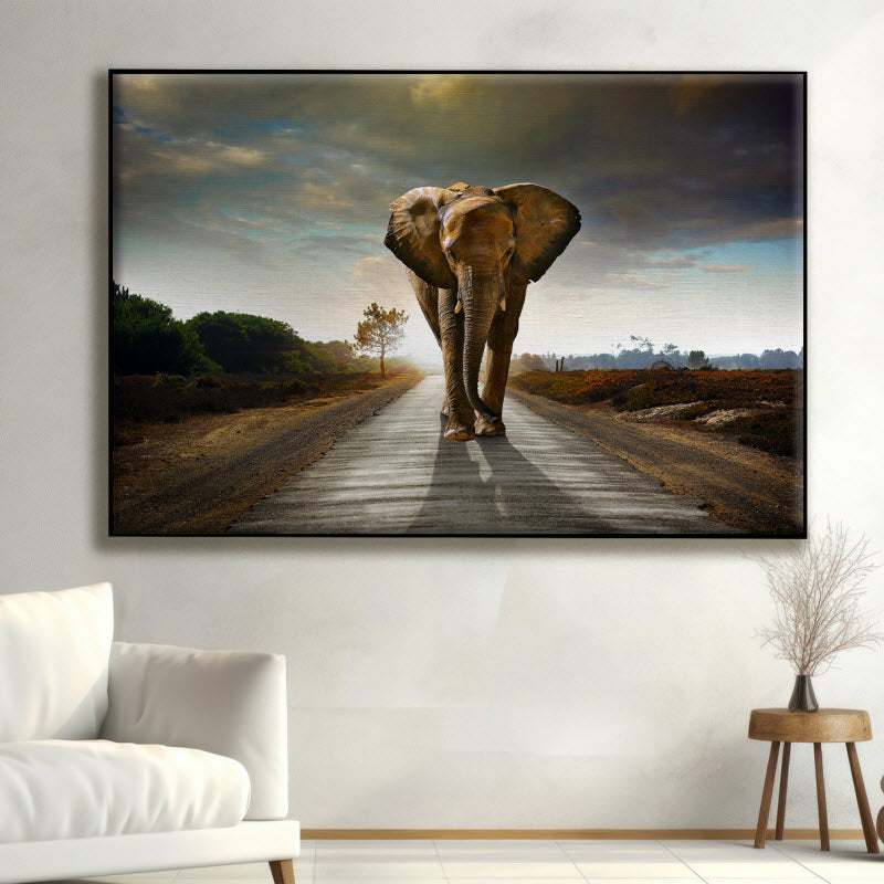 Textilspannrahmen mit Motiv: Der Elefant