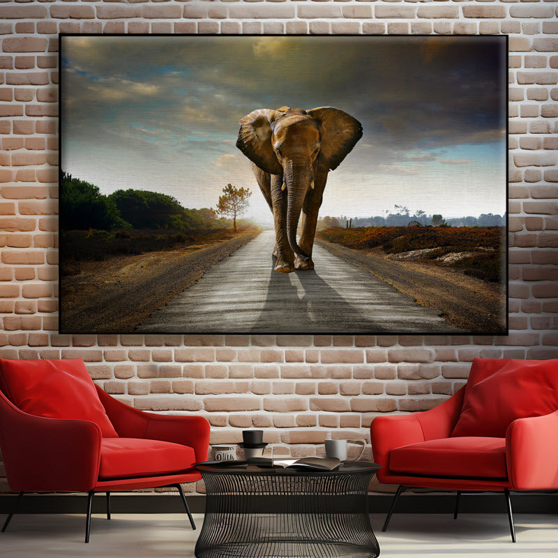 Textilspannrahmen mit Motiv: Der Elefant