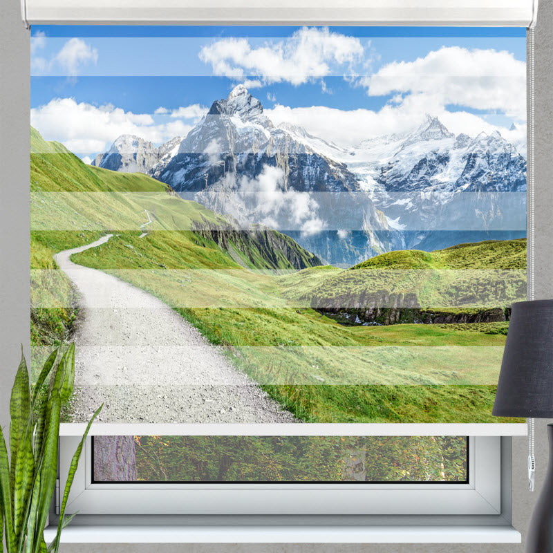 Doppelrollo mit Motiv: Schweizer Alpen - Grindelwald