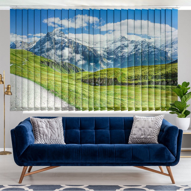Lamellenvorhang mit Motiv: Schweizer Alpen - Grindelwald