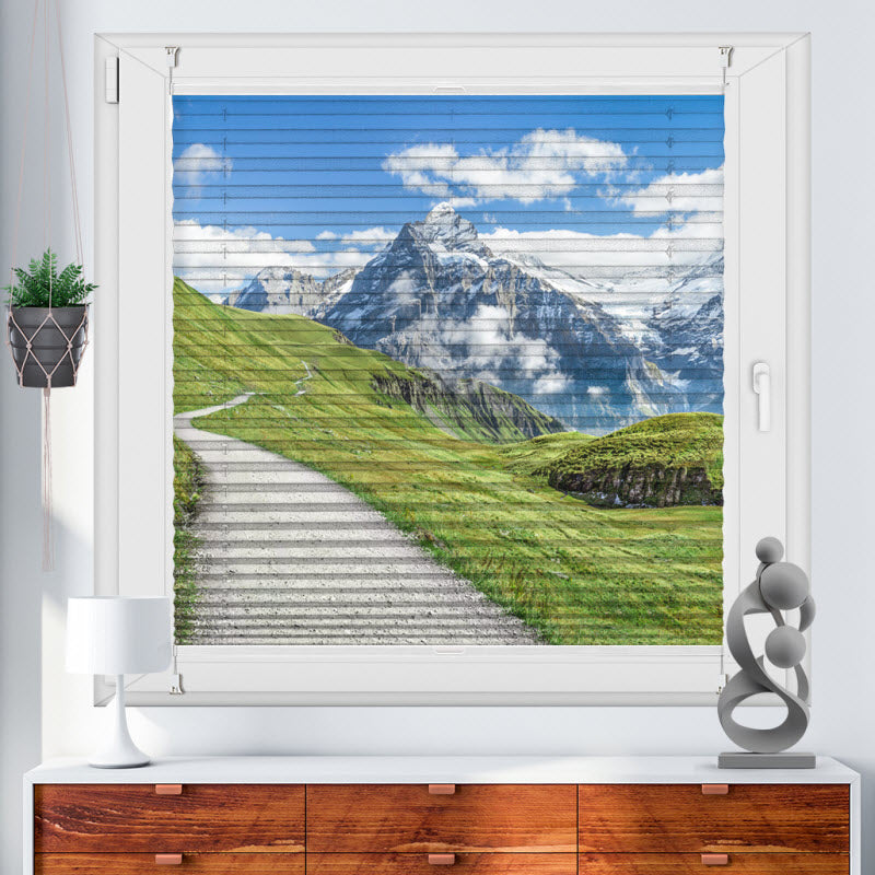 Wabenplissee mit Motiv: Schweizer Alpen - Grindelwald