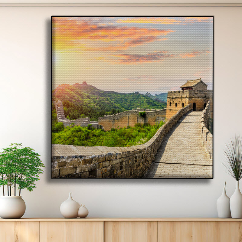 Akustikstoff mit Motiv: Jinshanling - Chinesiche Mauer