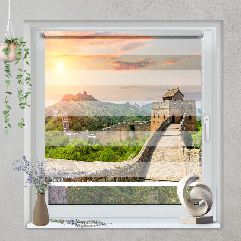 Klemmfix Doppelrollo mit Motiv: Jinshanling - Chinesiche Mauer