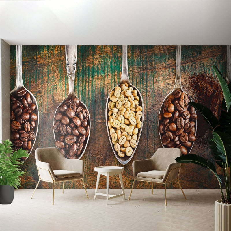 Tapete mit Motiv: Kaffeebohnen Allerlei