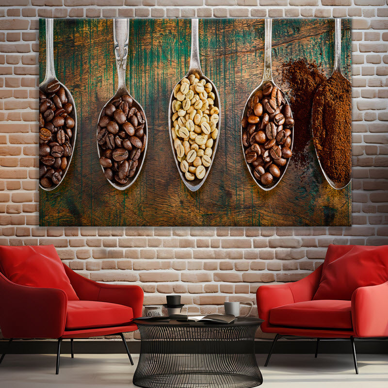 Leinwand mit Motiv: Kaffeebohnen Allerlei