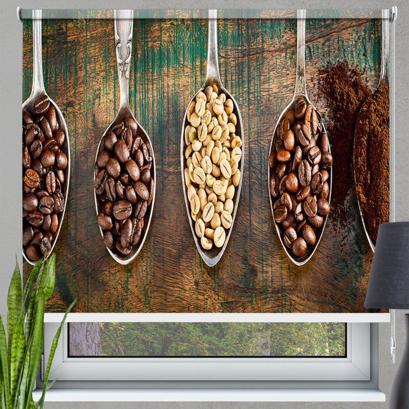 Rollo mit Motiv: Kaffeebohnen Allerlei